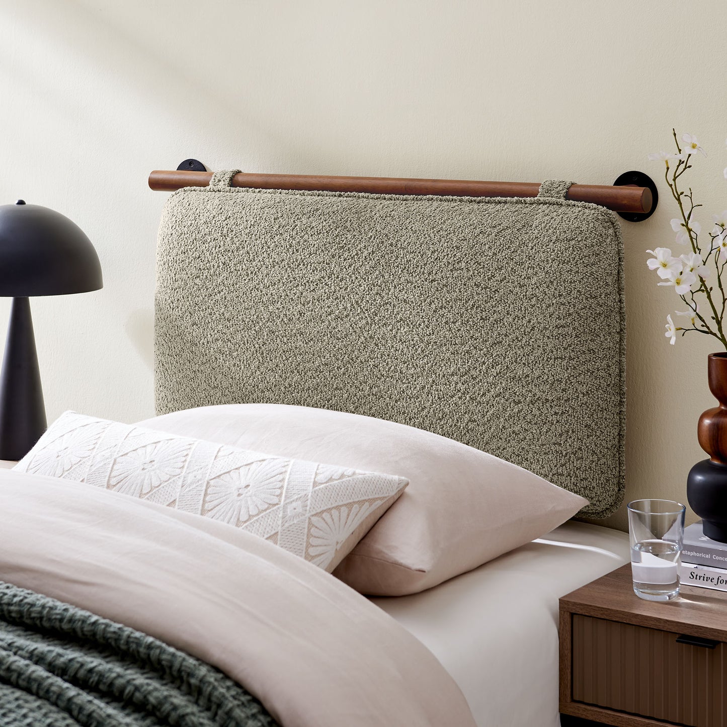 Anela Wall-Mounted Chenille Upholstered Headboard by Modway