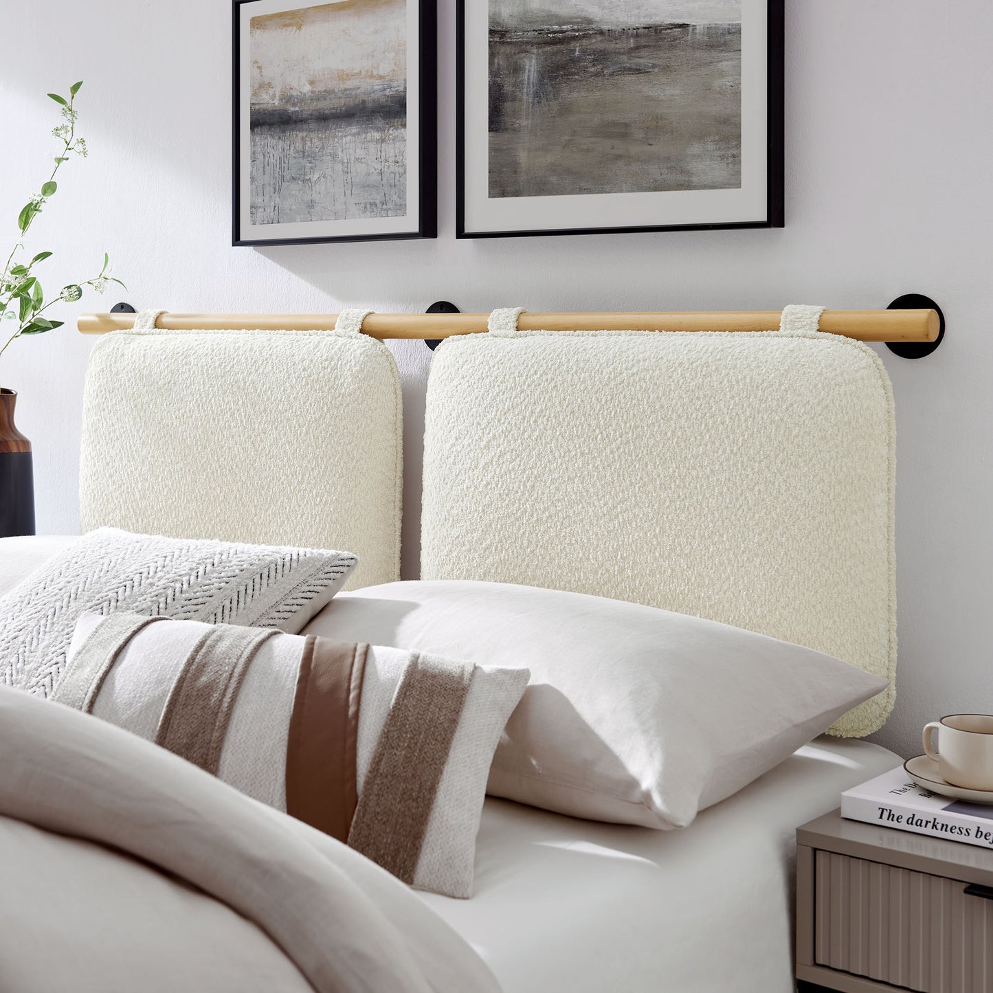 Anela Wall-Mounted Chenille Upholstered Headboard by Modway