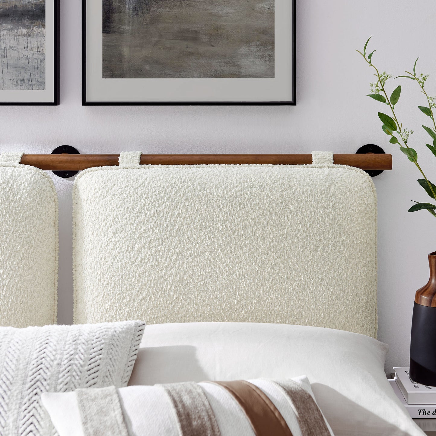 Anela Wall-Mounted Chenille Upholstered Headboard by Modway