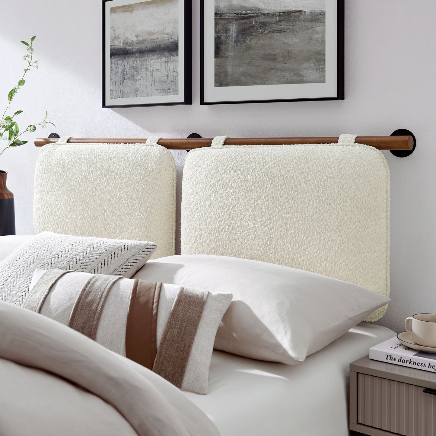 Anela Wall-Mounted Chenille Upholstered Headboard by Modway