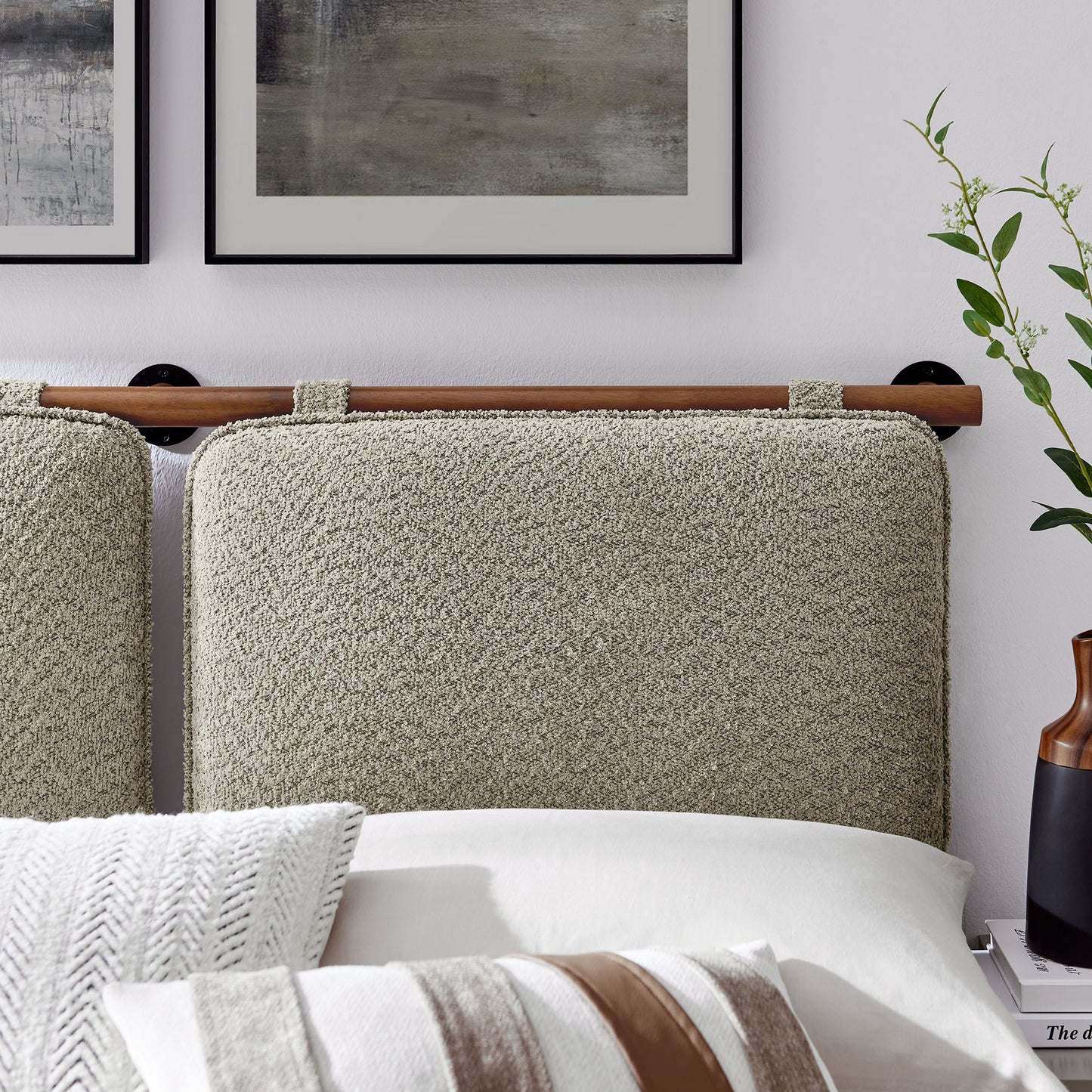 Anela Wall-Mounted Chenille Upholstered Headboard by Modway