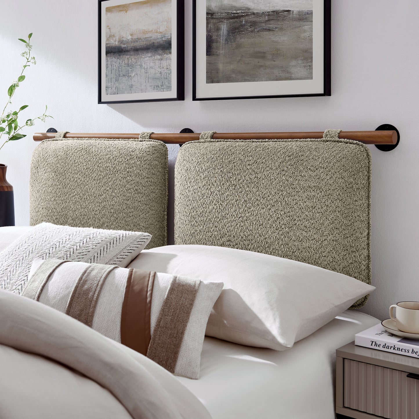 Anela Wall-Mounted Chenille Upholstered Headboard by Modway