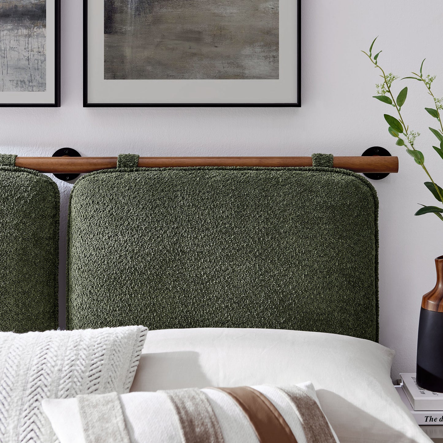 Anela Wall-Mounted Chenille Upholstered Headboard by Modway