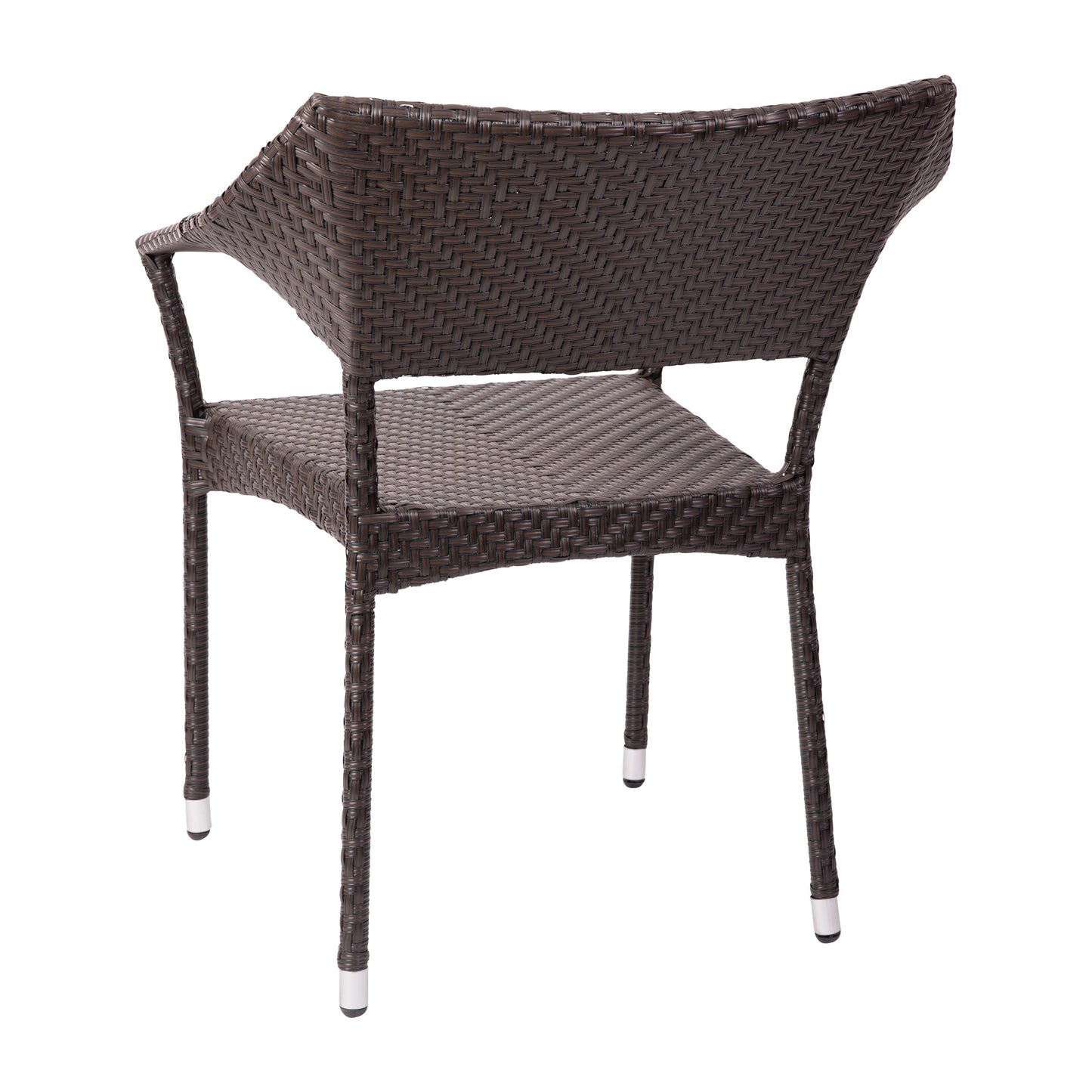 Modern Stackable Patio Dining Chair with Arms