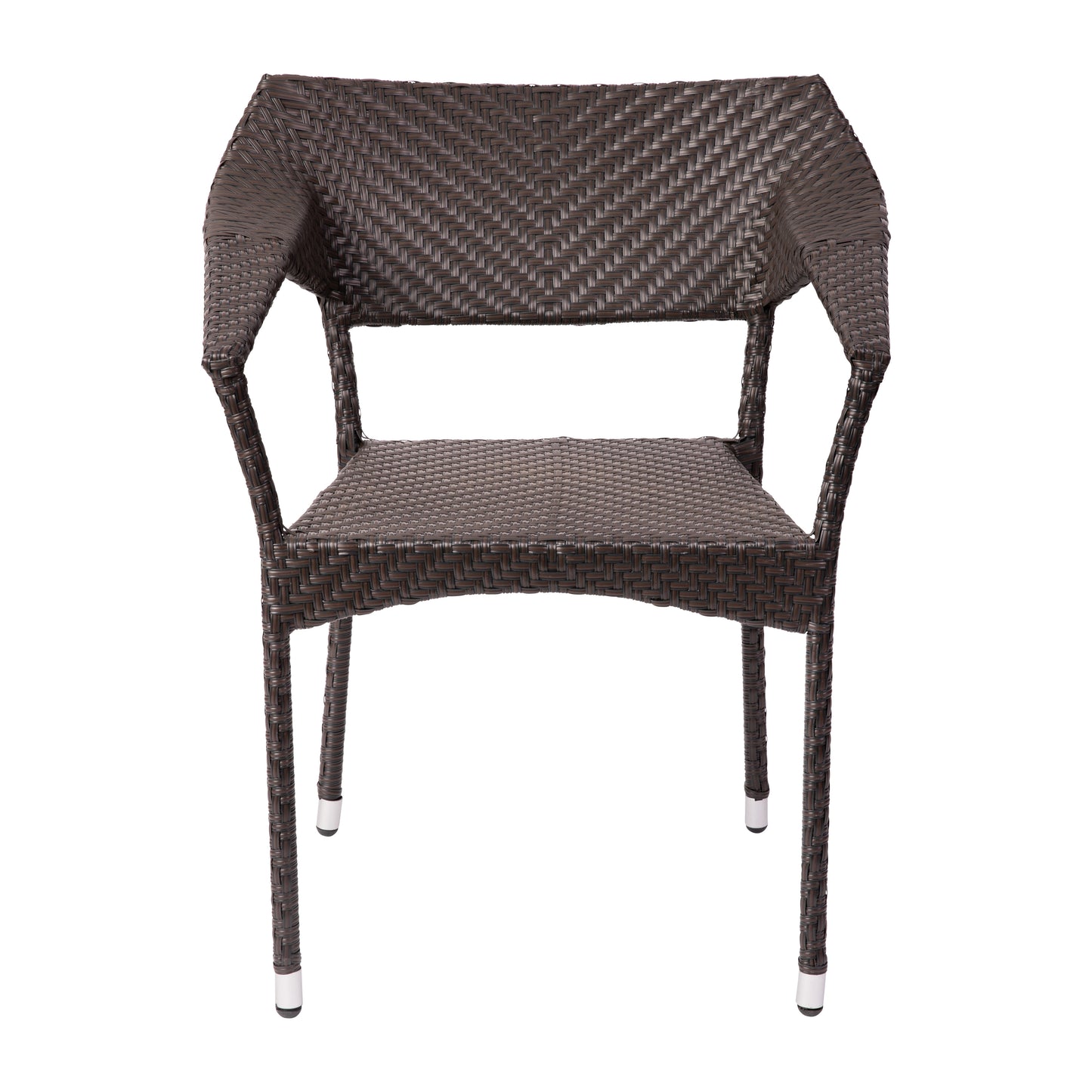 Modern Stackable Patio Dining Chair with Arms