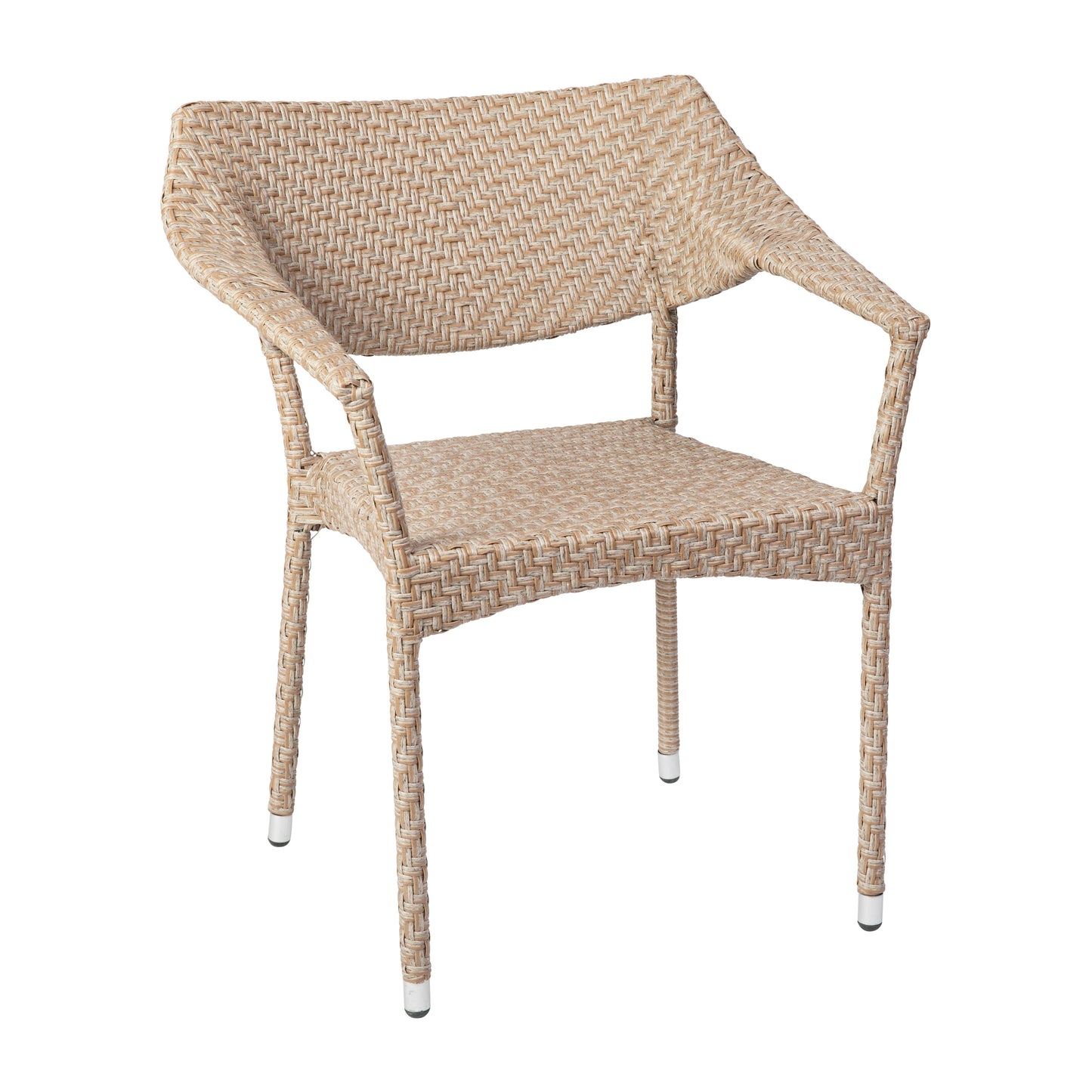 Modern Stackable Patio Dining Chair with Arms