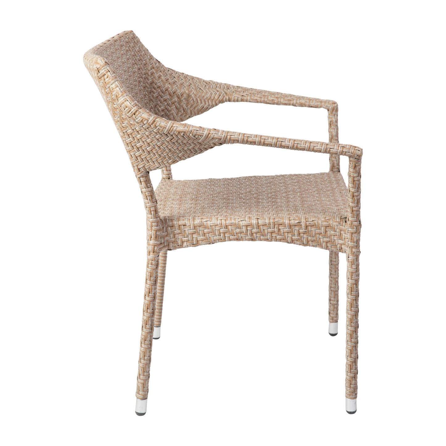 Modern Stackable Patio Dining Chair with Arms