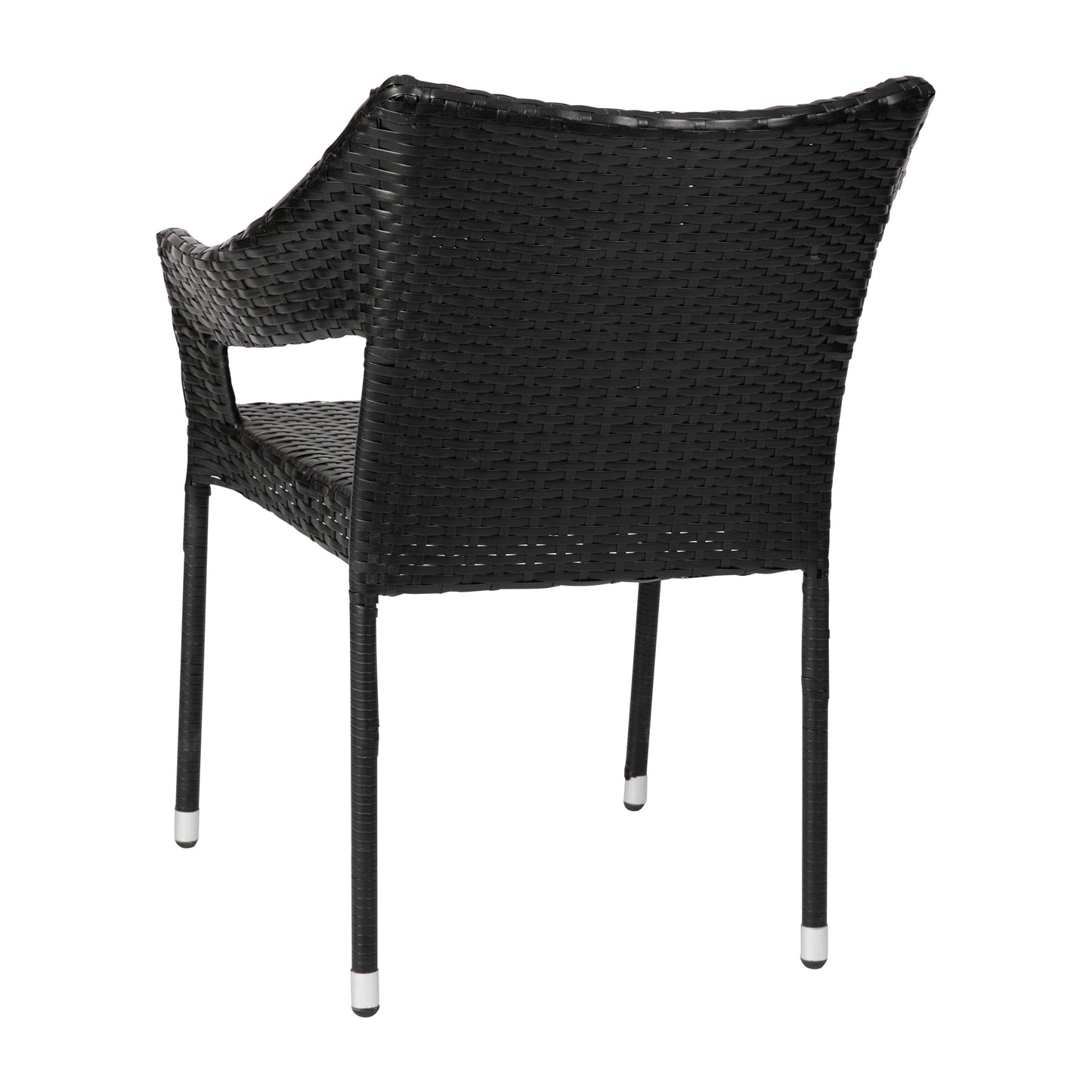 Modern Stackable Patio Dining Chair with Arms