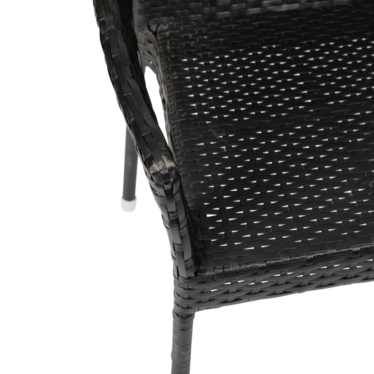 Modern Stackable Patio Dining Chair with Arms