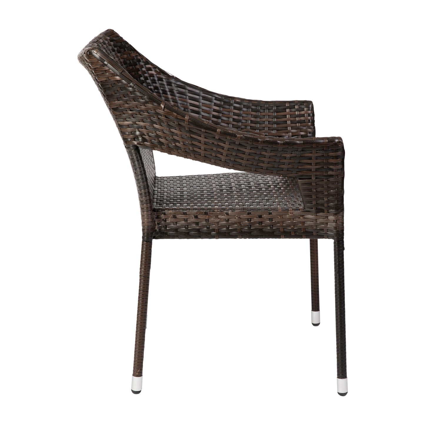 Modern Stackable Patio Dining Chair with Arms