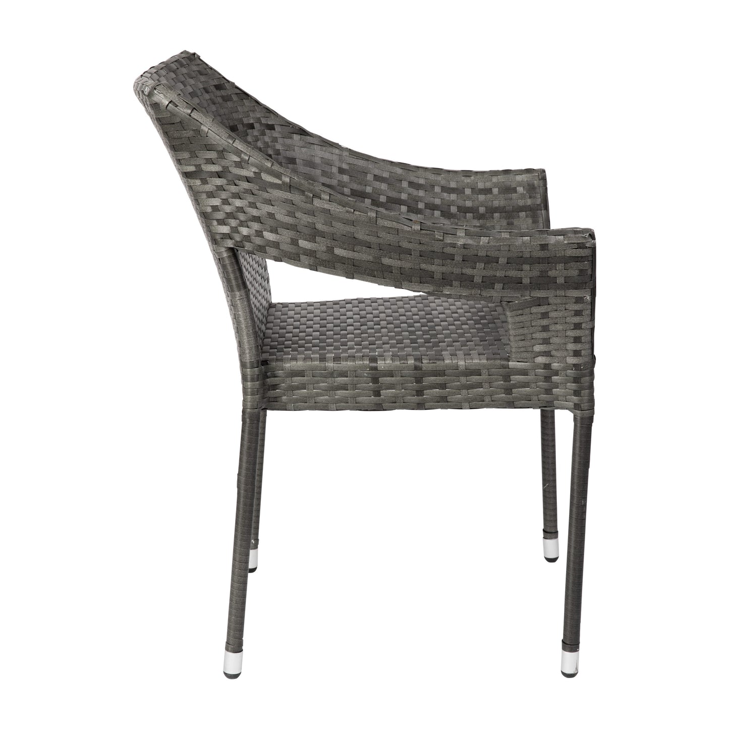 Modern Stackable Patio Dining Chair with Arms