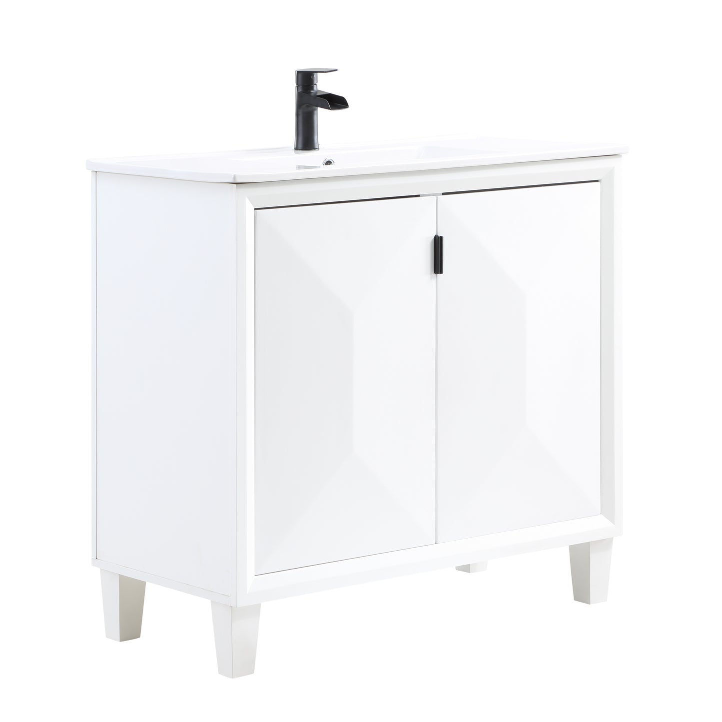 Manhattan Comfort Hyde 36" Bathroom Vanity Sink in White VS-3603-WH