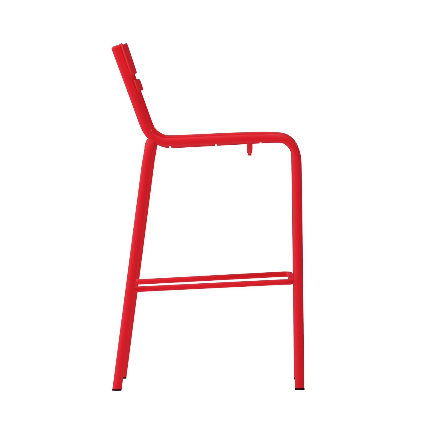 Modern Armless Commercial Grade Indoor/Outdoor Steel Stacking Bar Stool