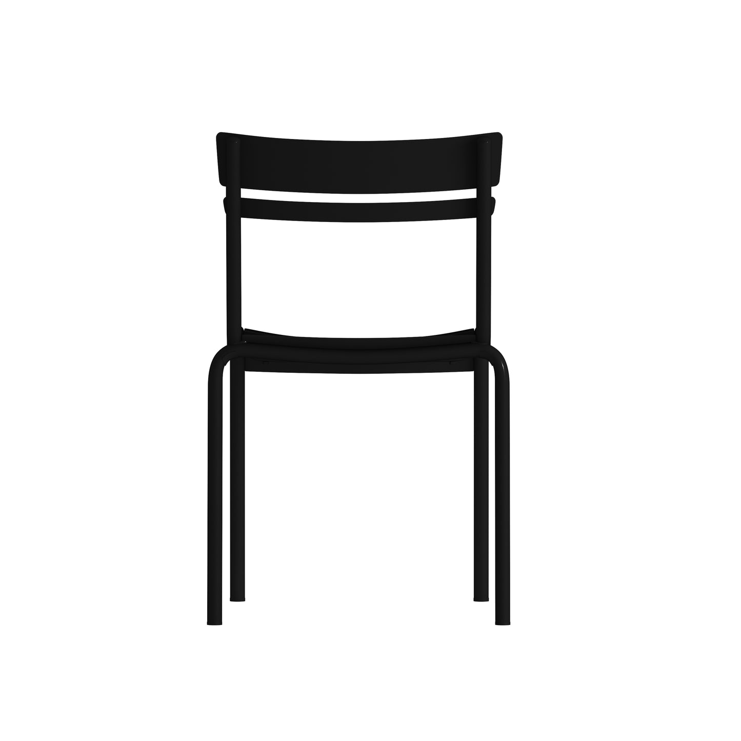 Modern Commercial Grade Indoor/Outdoor Armless Steel Stack Chair