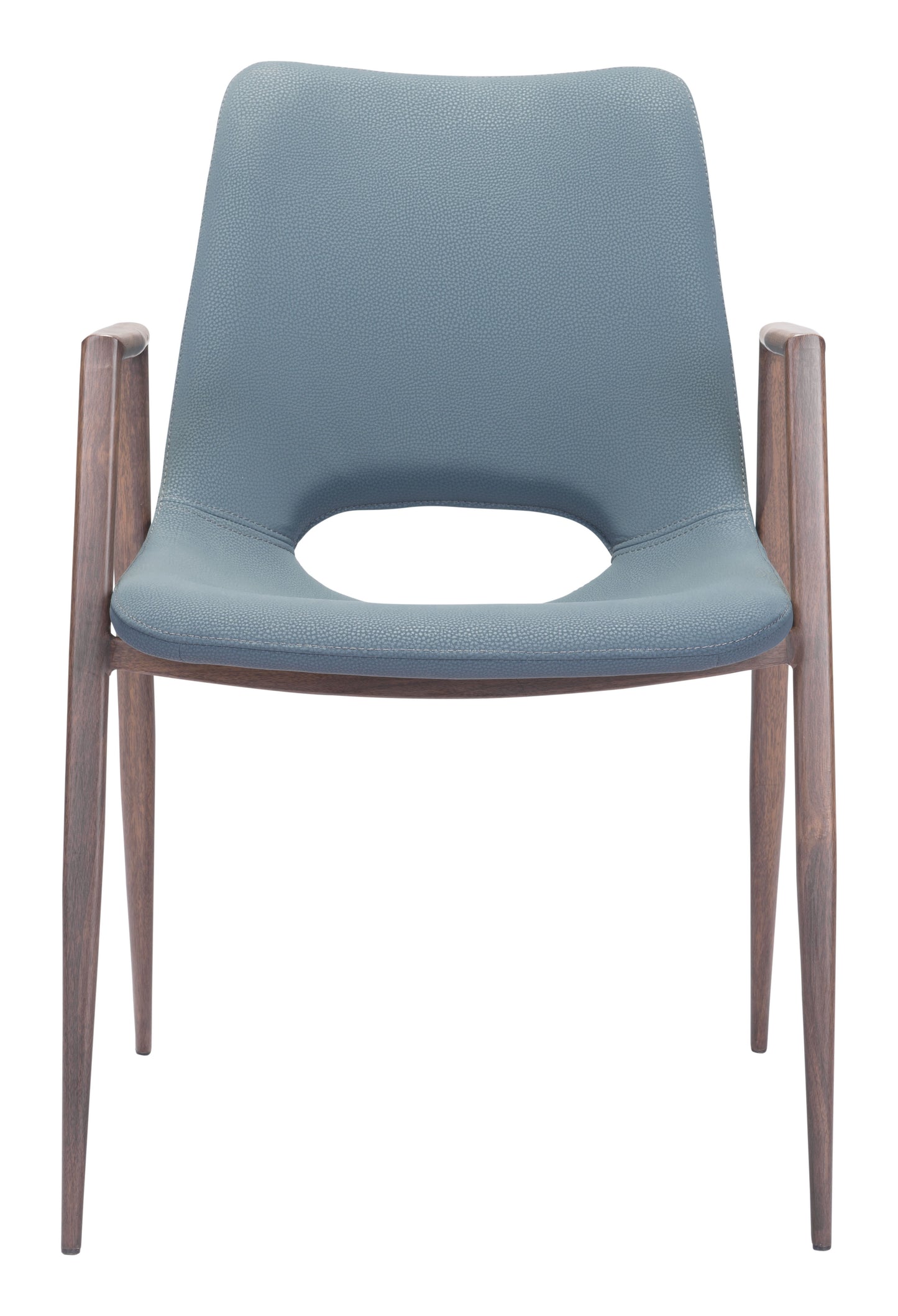 Desi Dining Chair (Set of 2) Blue & Walnut