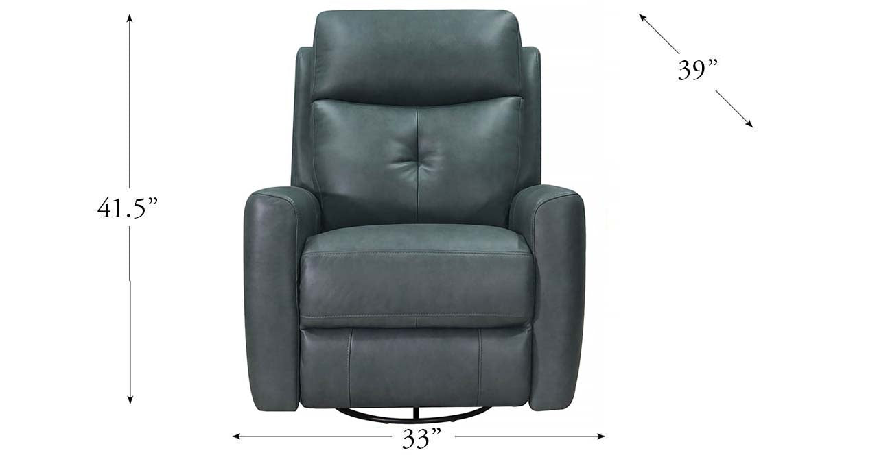 Sterling Power and Manual Swivel Glider Leather Recliner