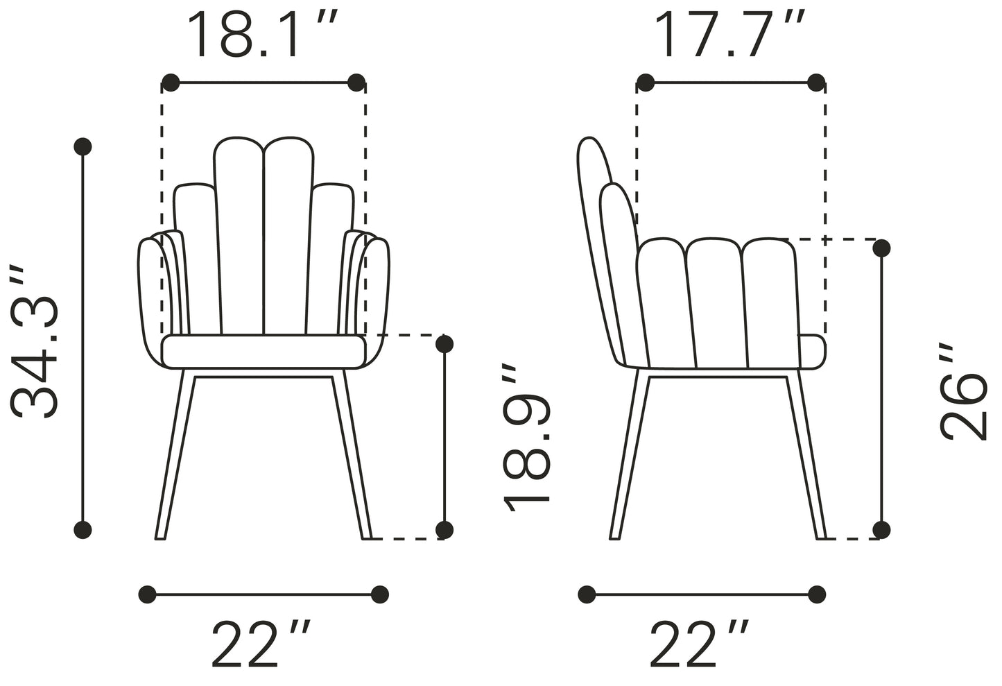 Noosa Dining Chair (Set of 2) Ivory