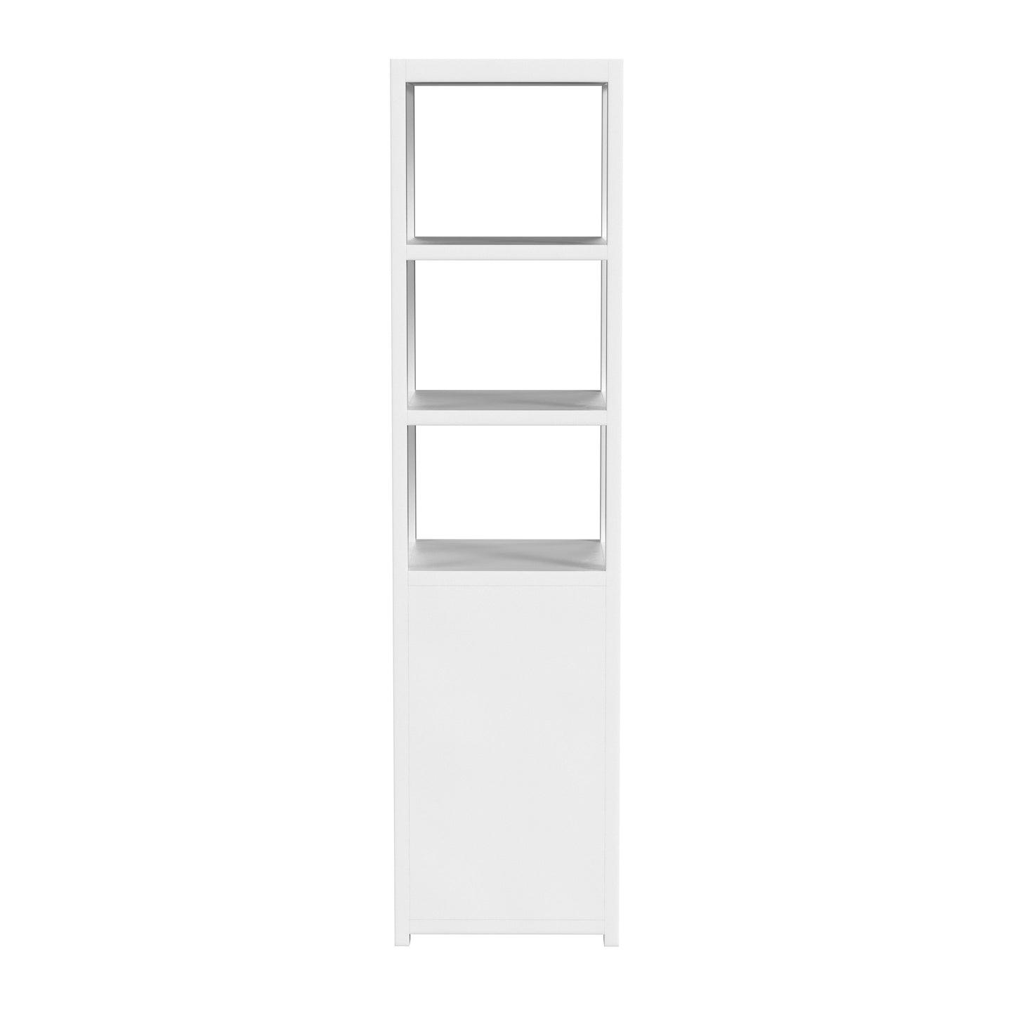 3- Tier 1 Door Narrow  Etagere Bookcase in White  5565304