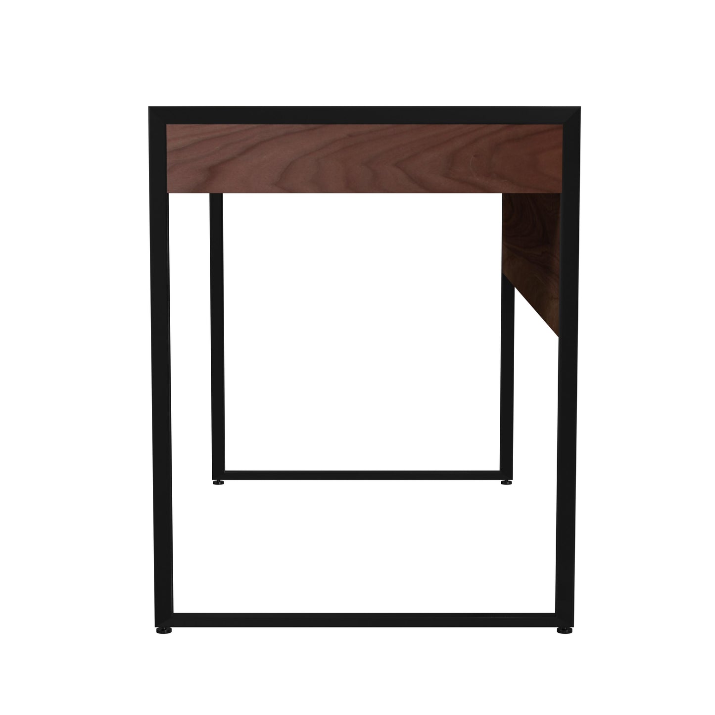 Drake 2-Drawer Walnut Writing Desk in Dark Brown  5574421