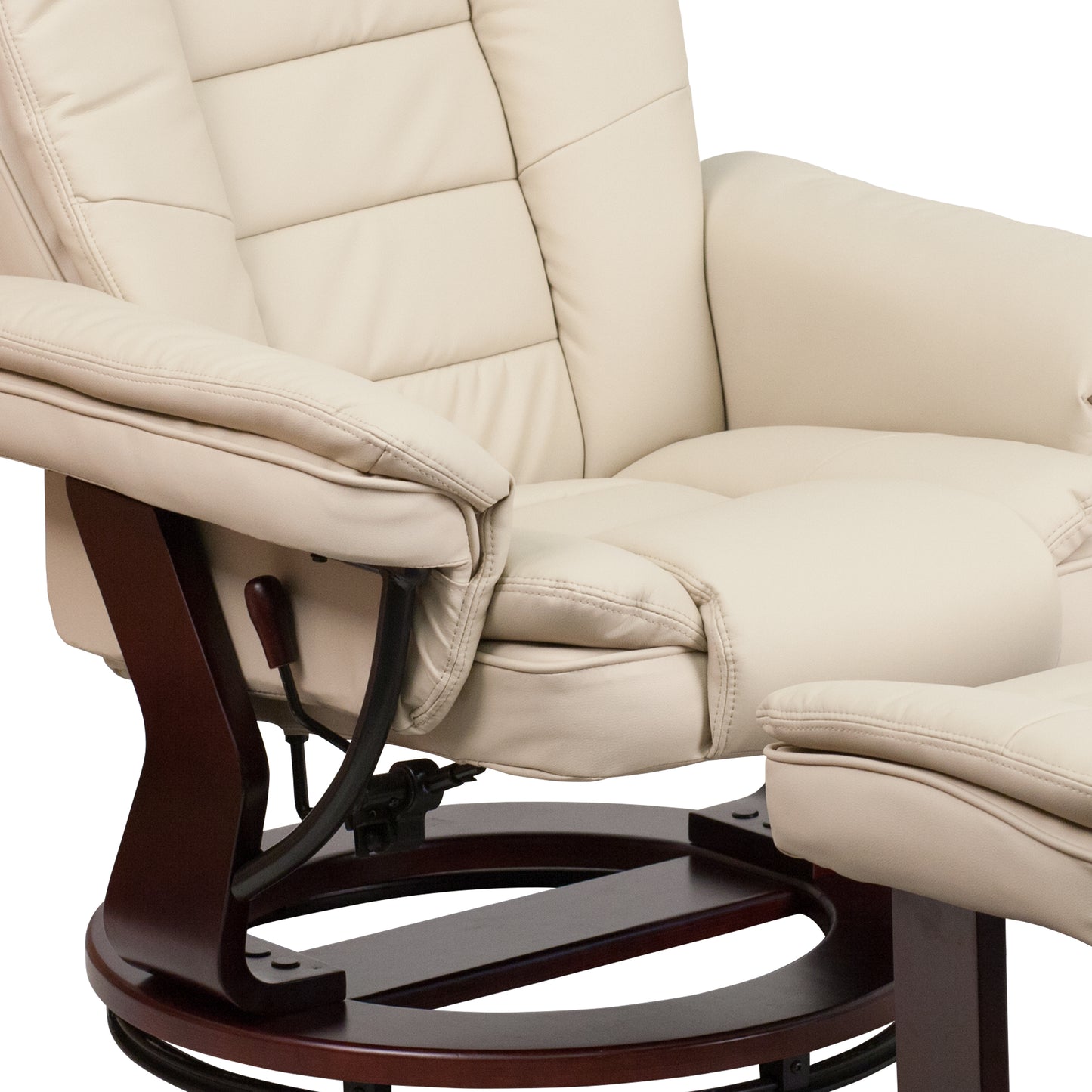 Brown Leather Recliner & Ottoman BT-7818