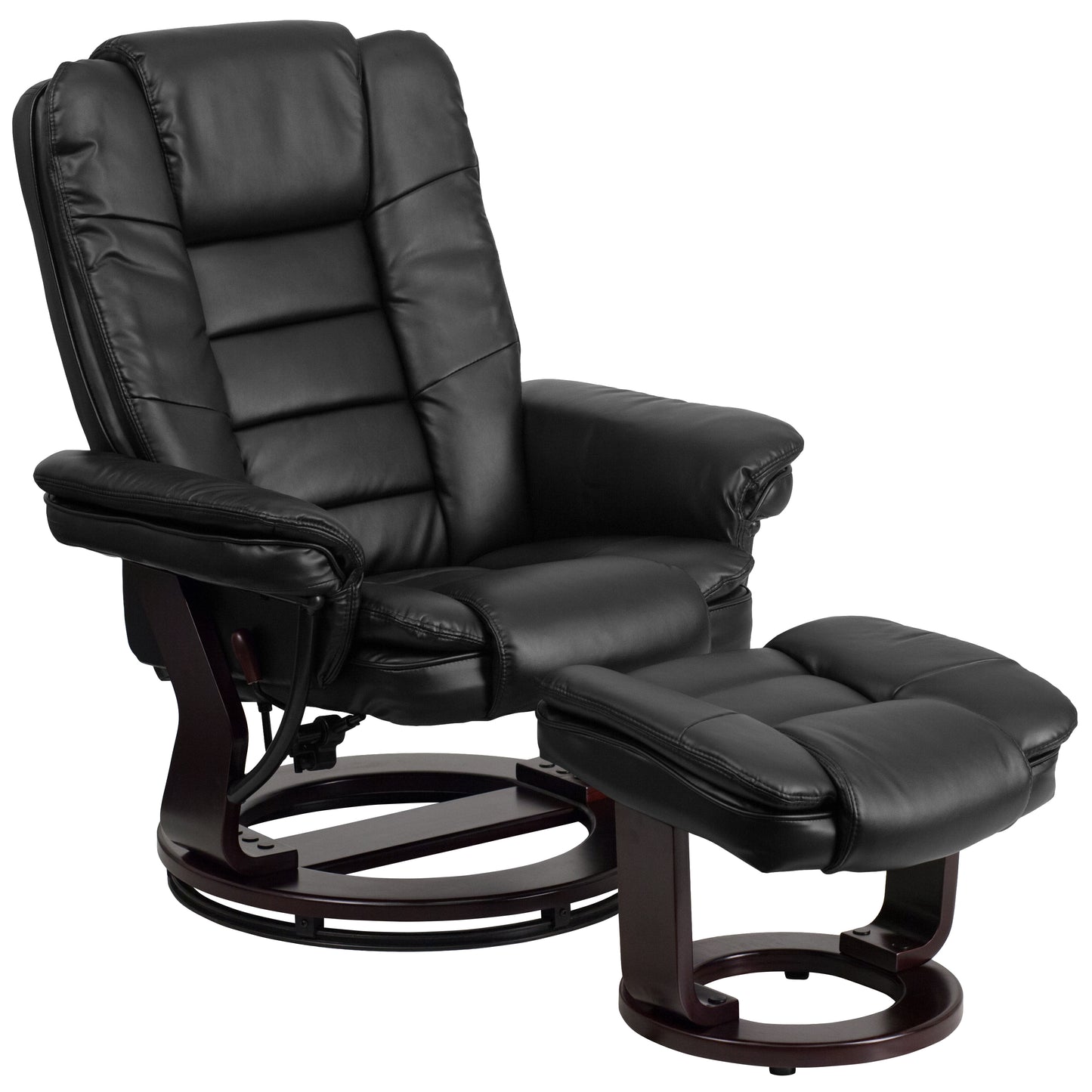 Brown Leather Recliner & Ottoman BT-7818