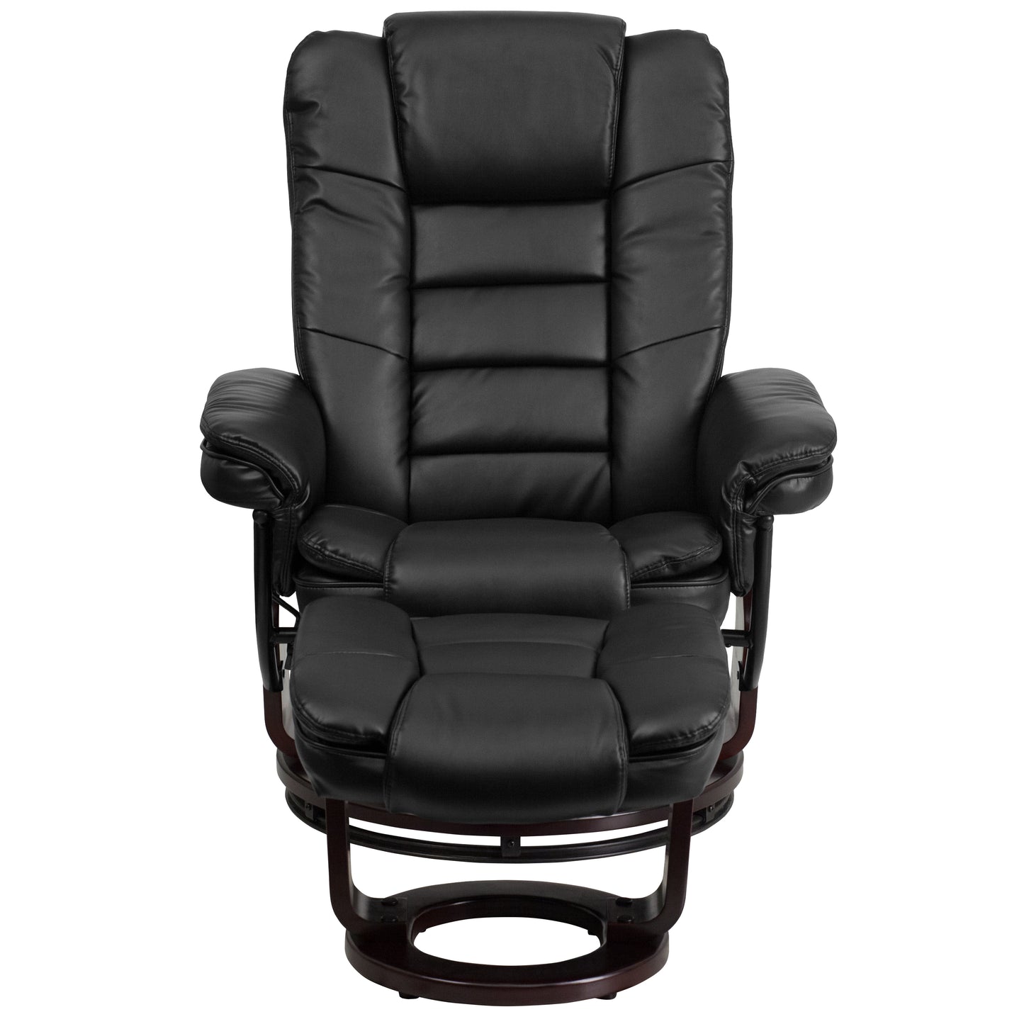 Brown Leather Recliner & Ottoman BT-7818