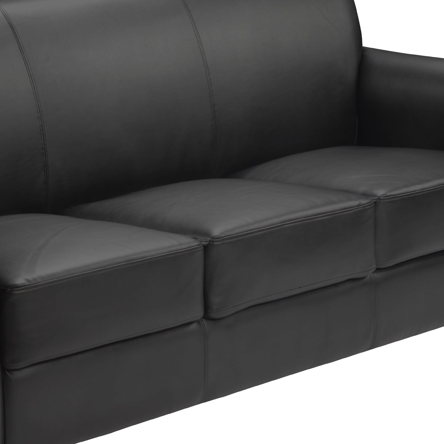 Brown and Black Leather Sofa BT-827-3