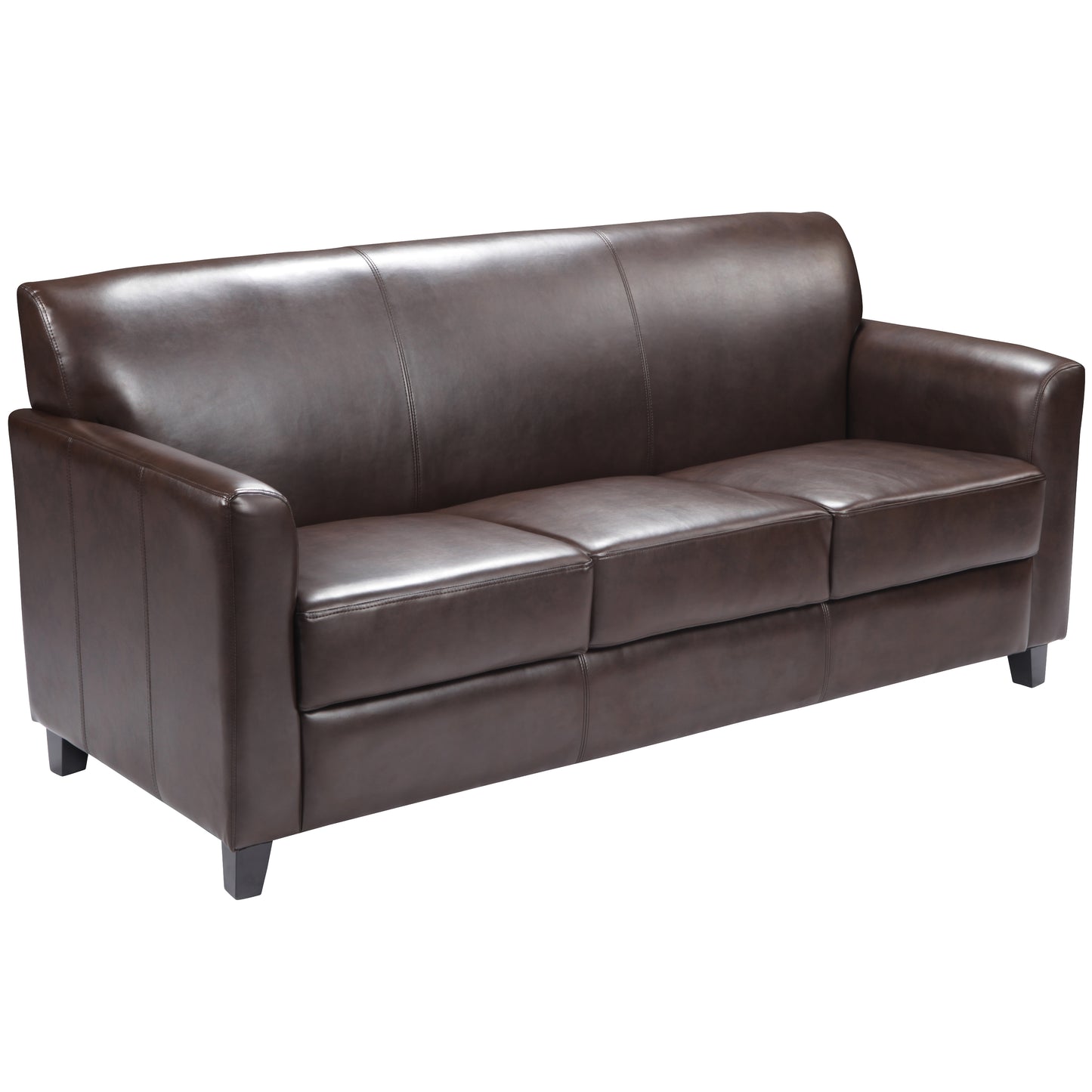 Brown and Black Leather Sofa BT-827-3