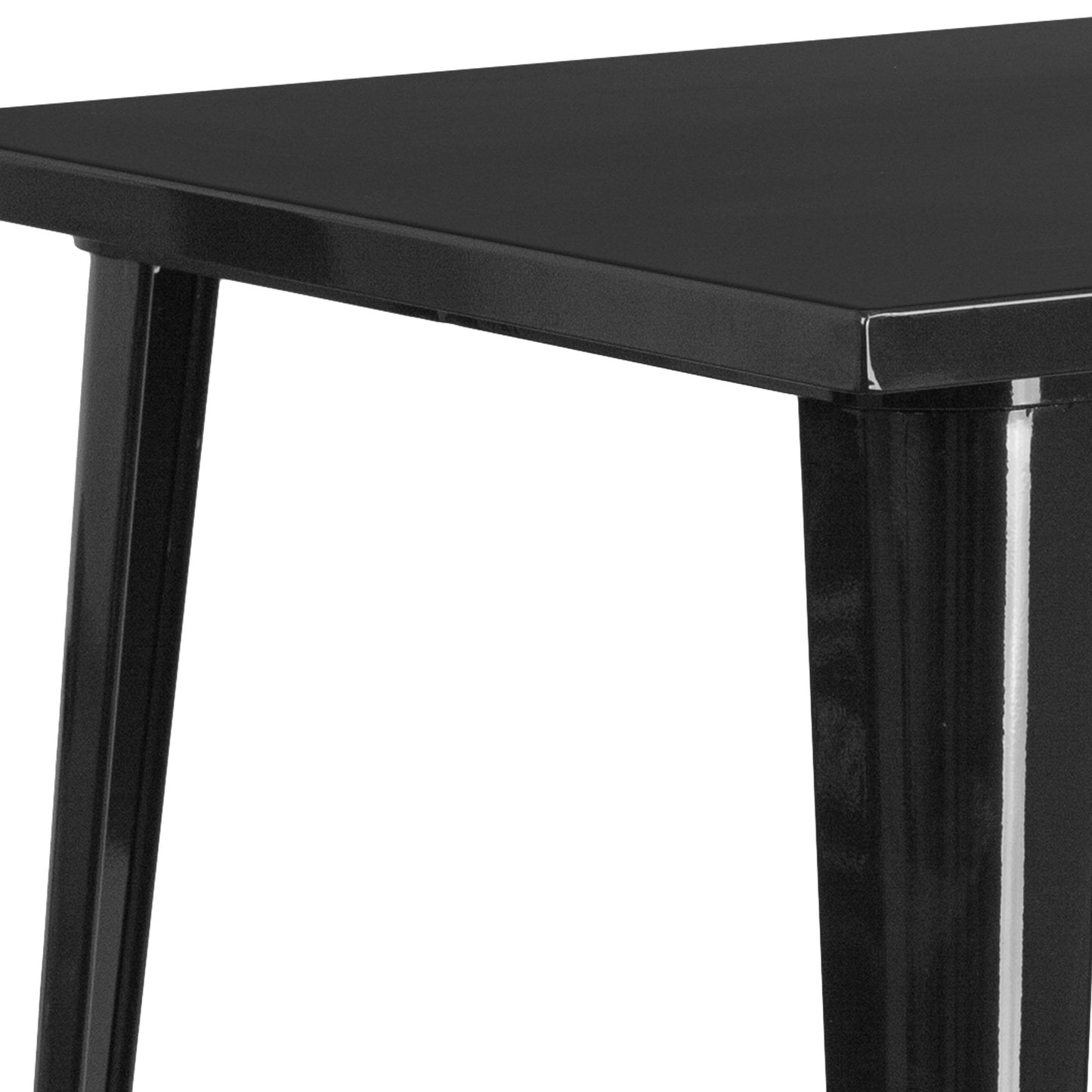 31.5SQ Black Metal Bar Table CH-51040-40-BK-GG