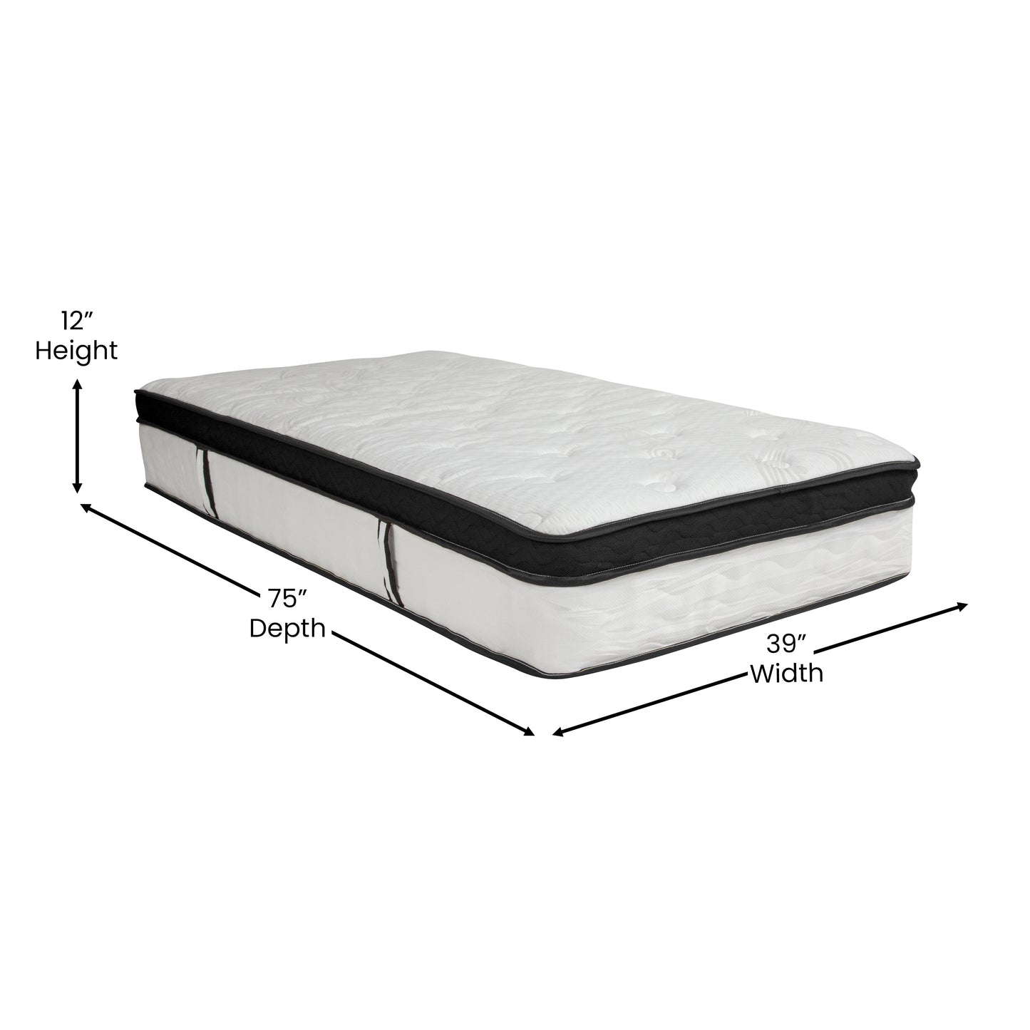 Memory Foam Mattress-Twin CL-BT33PM-R12M-T-GG