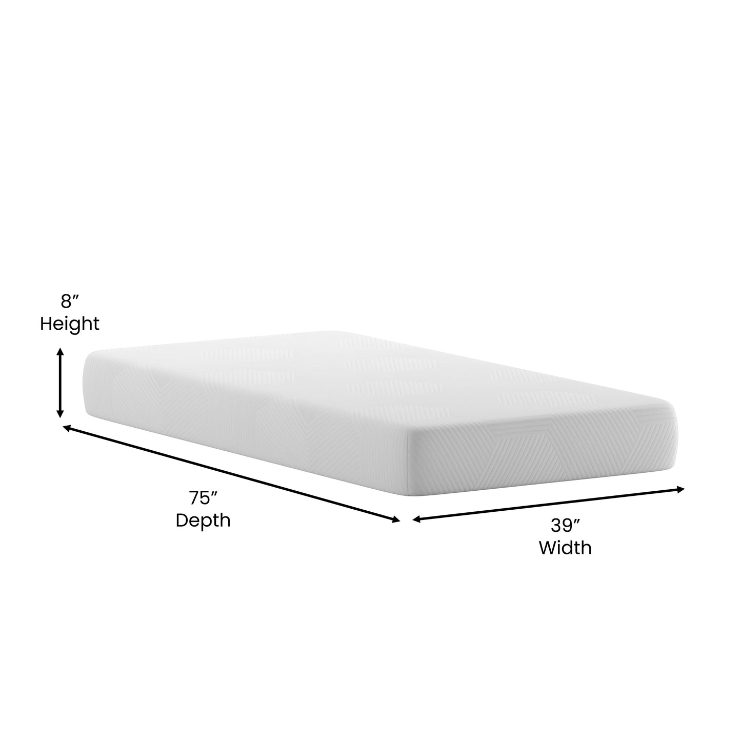 8" Twin Memory Foam Mattress CL-MF101-8-T-GG