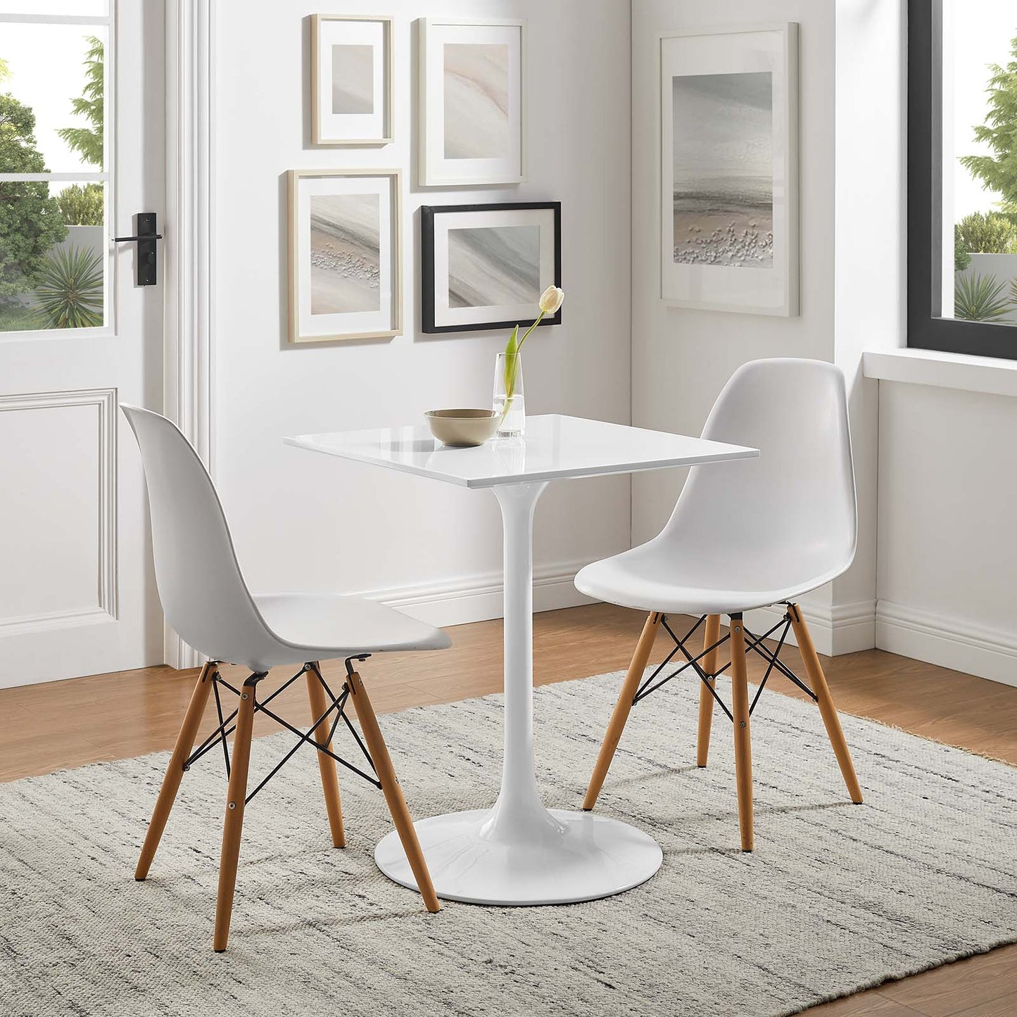 Lippa 24" Square Wood Dining Table - Various Finishes and Styles