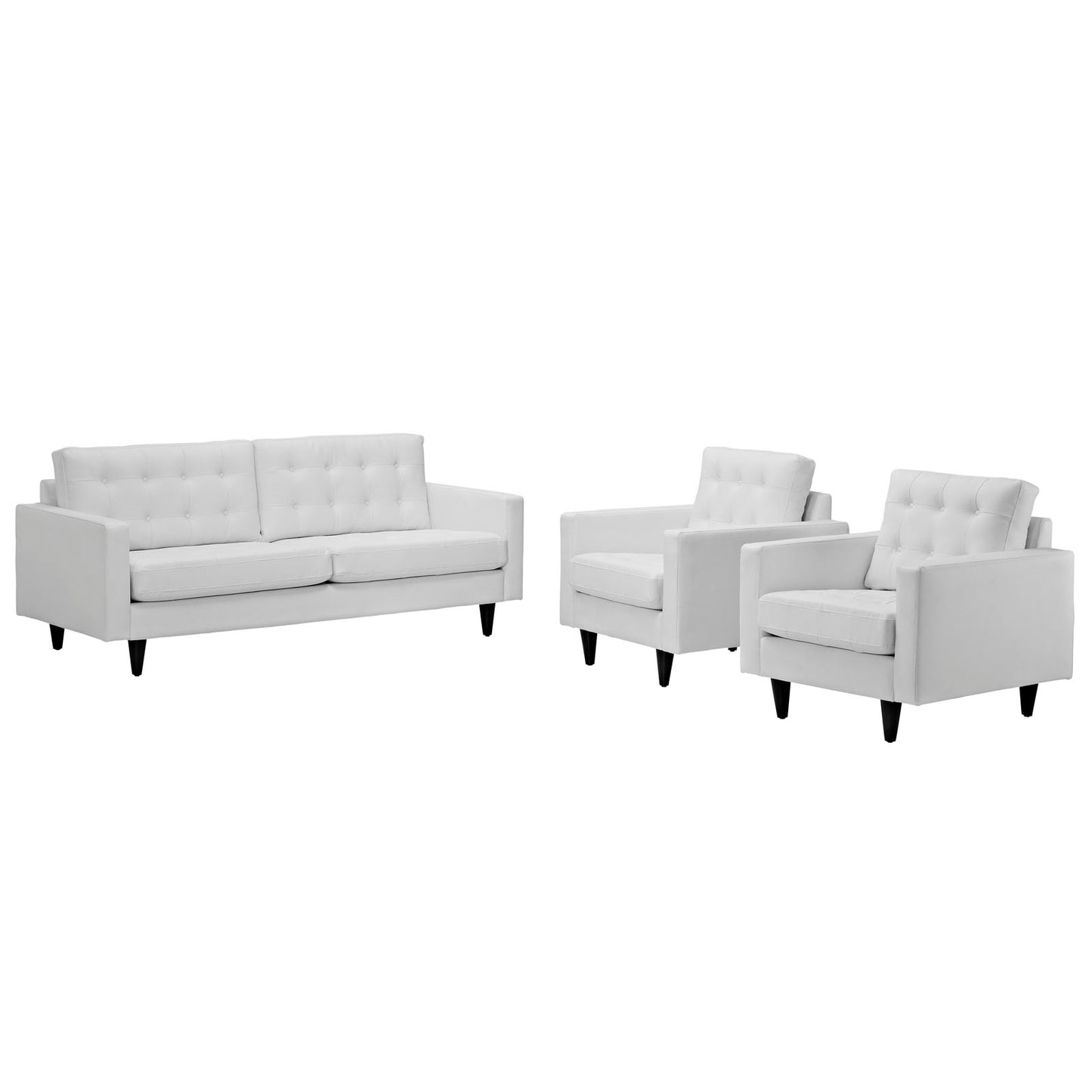 Empress Bonded Leather Sofa and Armchair Set Collection