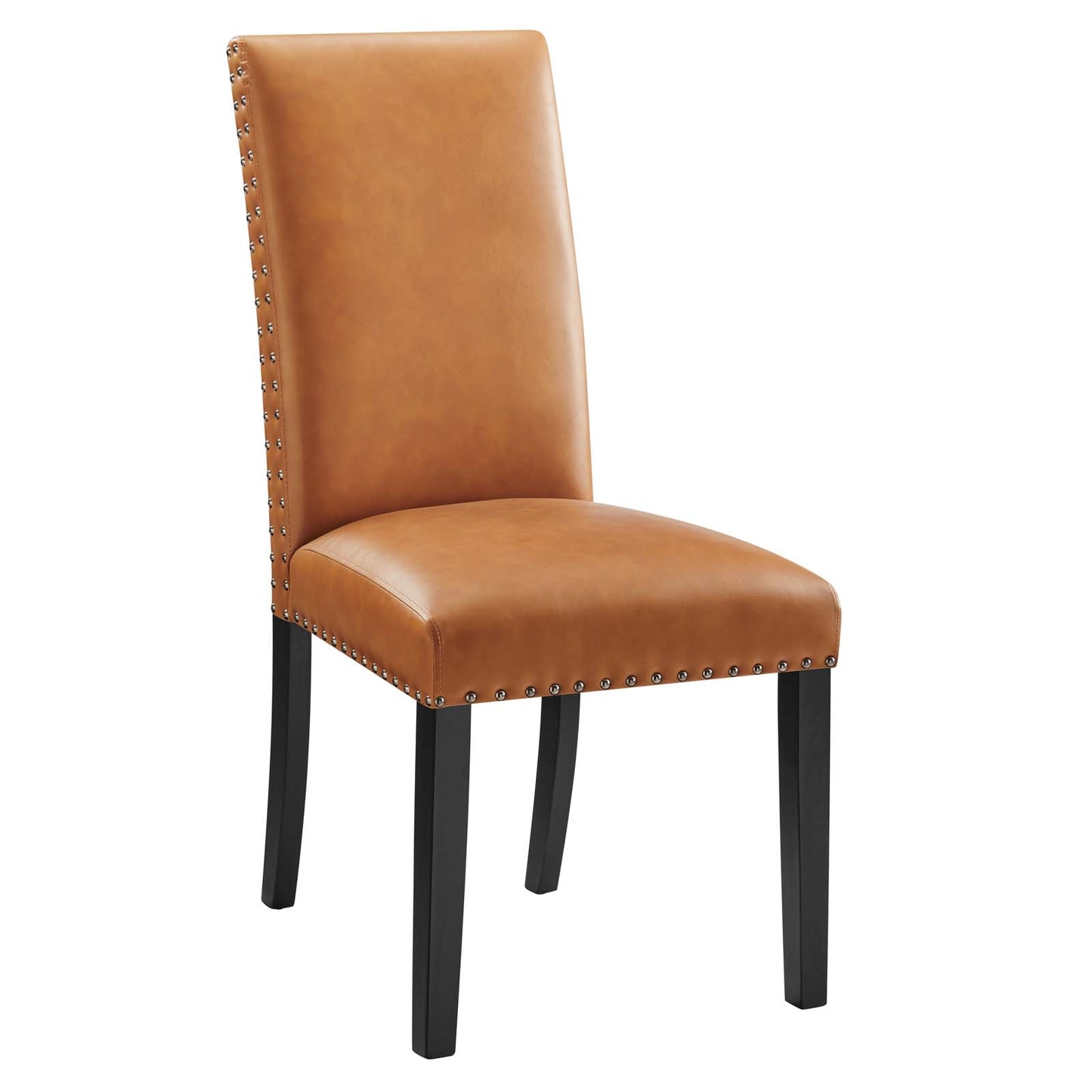 Parcel Dining Faux Leather Side Chair Tan EEI-1491-TAN