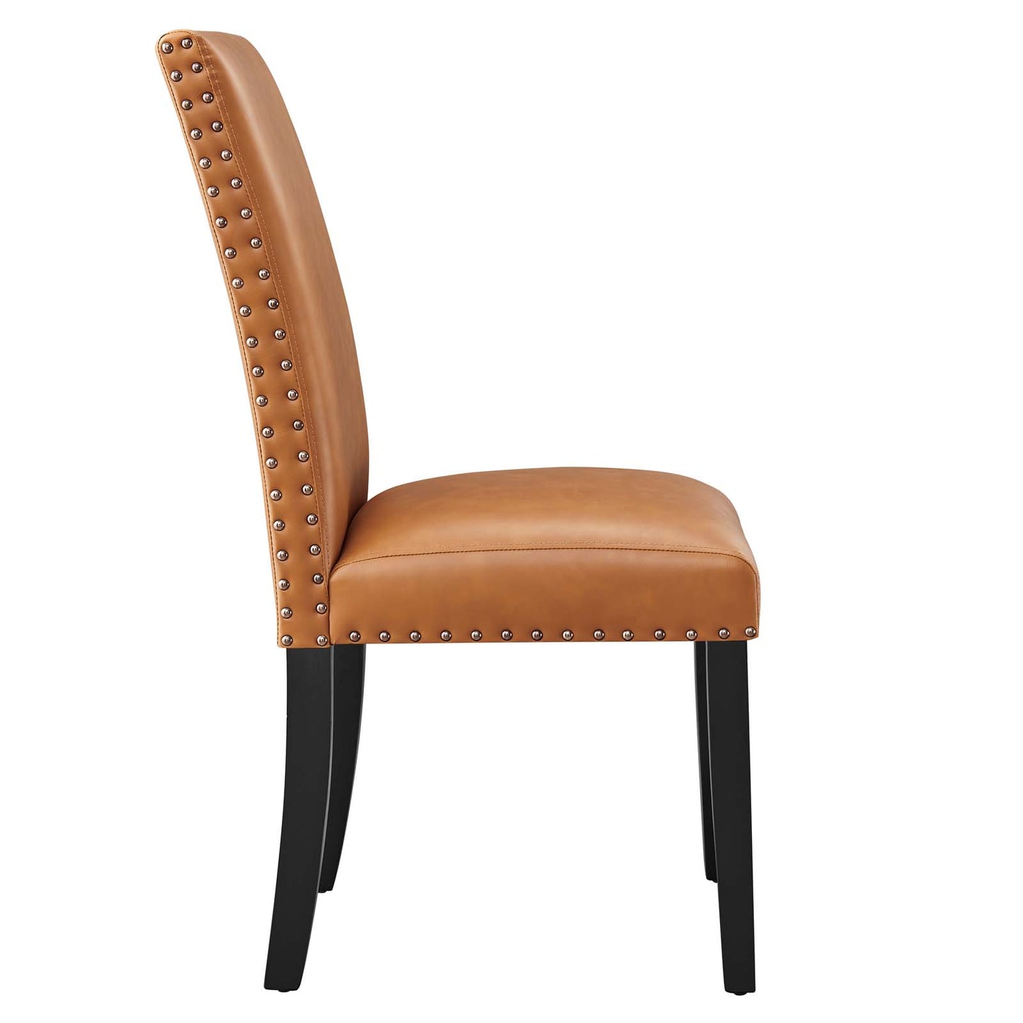 Parcel Dining Faux Leather Side Chair Tan EEI-1491-TAN