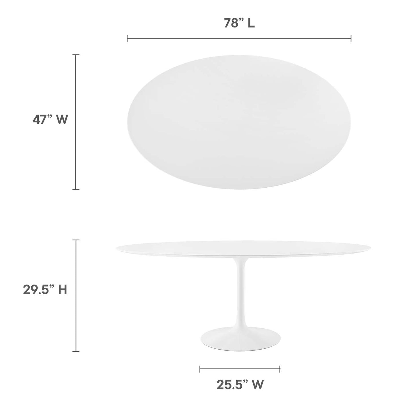 Lippa 78" Oval Artificial Marble and Wood Dining Table