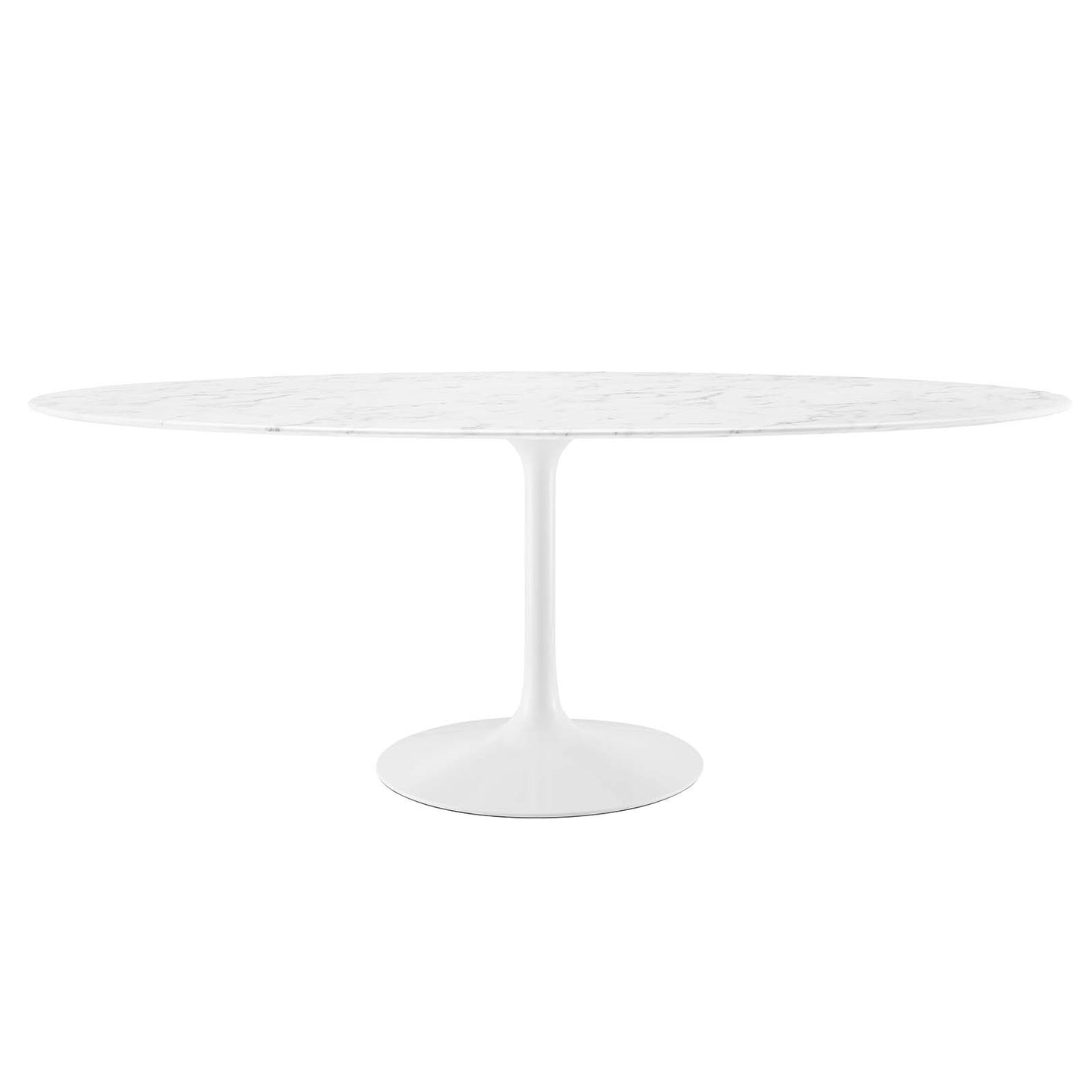 Lippa 78" Oval Artificial Marble and Wood Dining Table