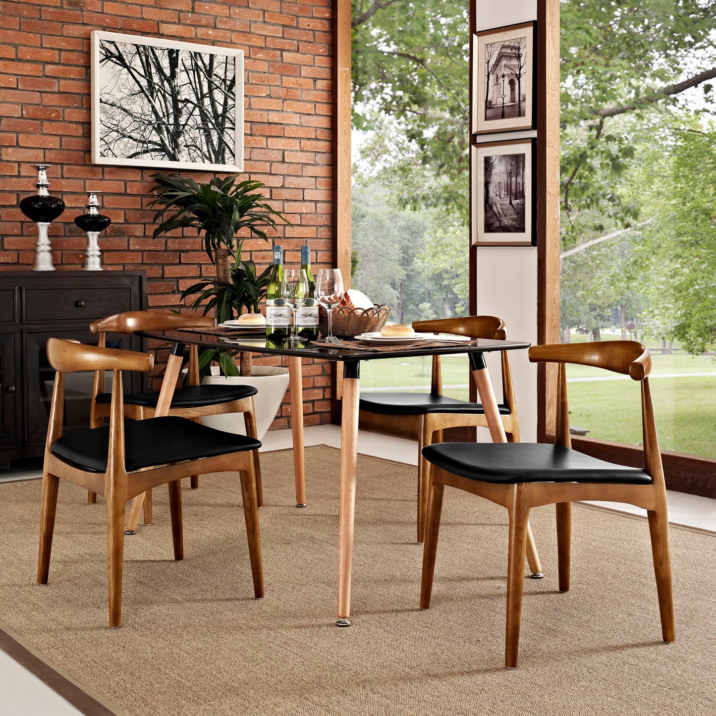 Tracy Dining Chairs Wood Set of 4 and Side Chair Collection