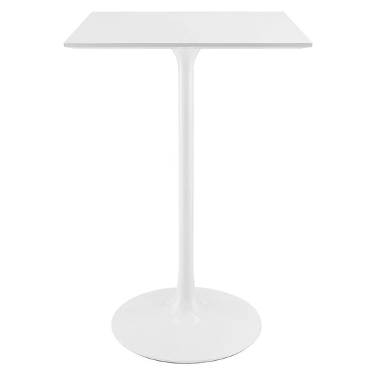 Lippa 28" Square Bar Table White EEI-1826-WHI