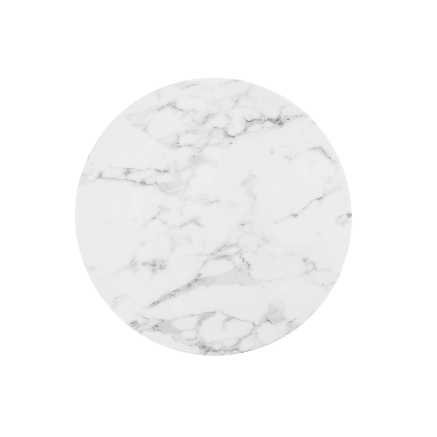 Lippa 28" Round Artificial Marble Bar Table White EEI-1827-WHI