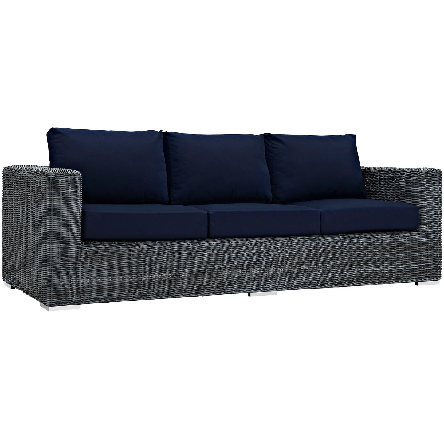 Summon Outdoor Patio Sunbrella® Sofa Canvas Navy EEI-1874-GRY-NAV