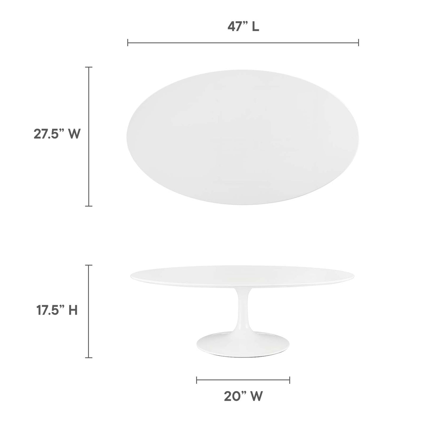 Lippa 48" Oval Artificial Marble and Wood Top Coffee Table