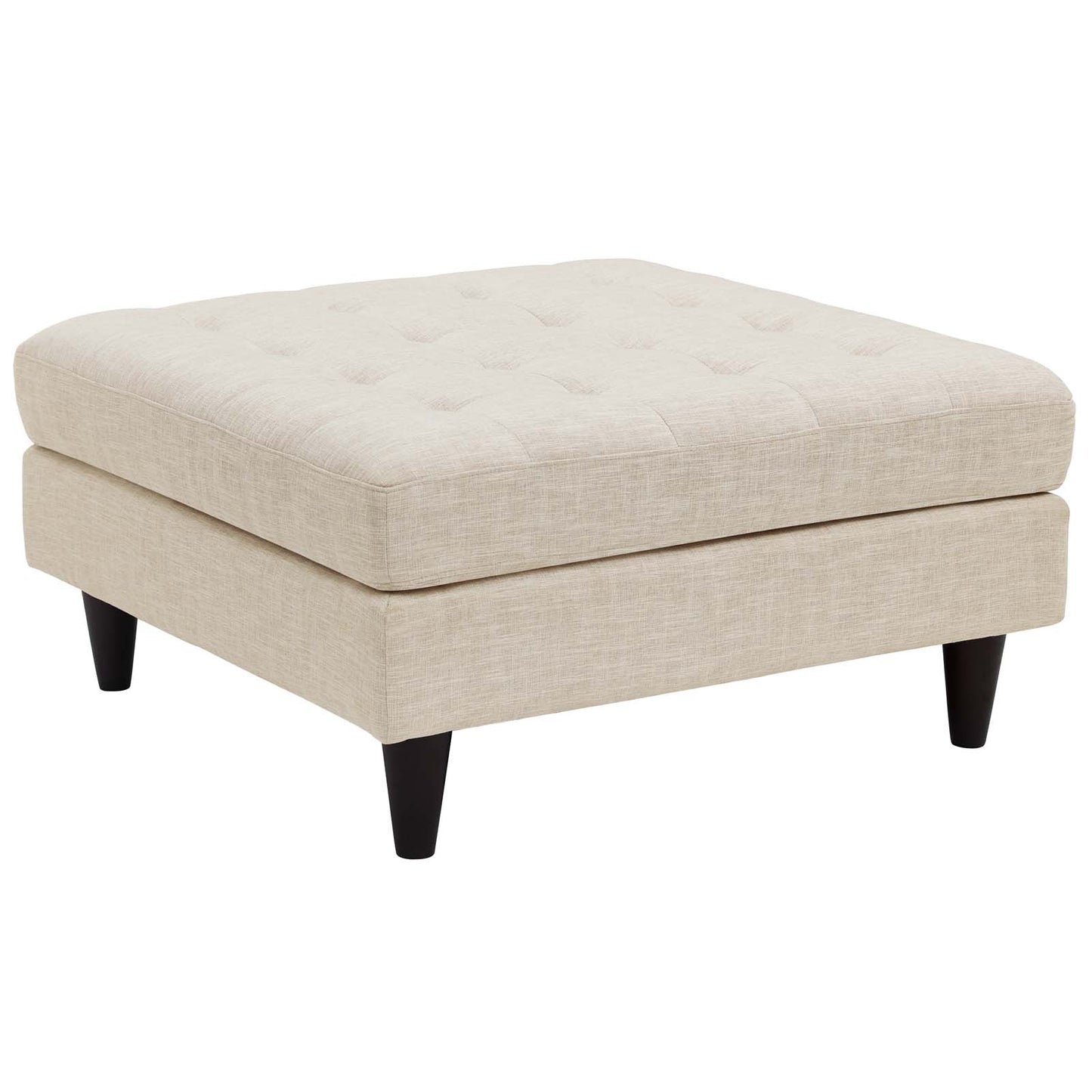 Empress Upholstered Fabric Large Ottoman Beige EEI-2139-BEI