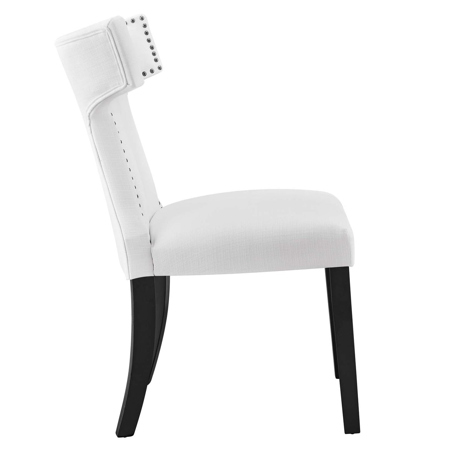 Curve Fabric Dining Chair White EEI-2221-WHI