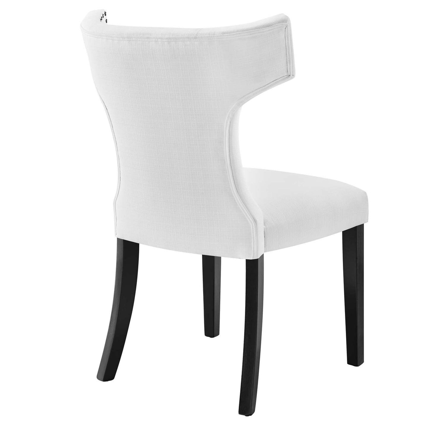 Curve Fabric Dining Chair White EEI-2221-WHI