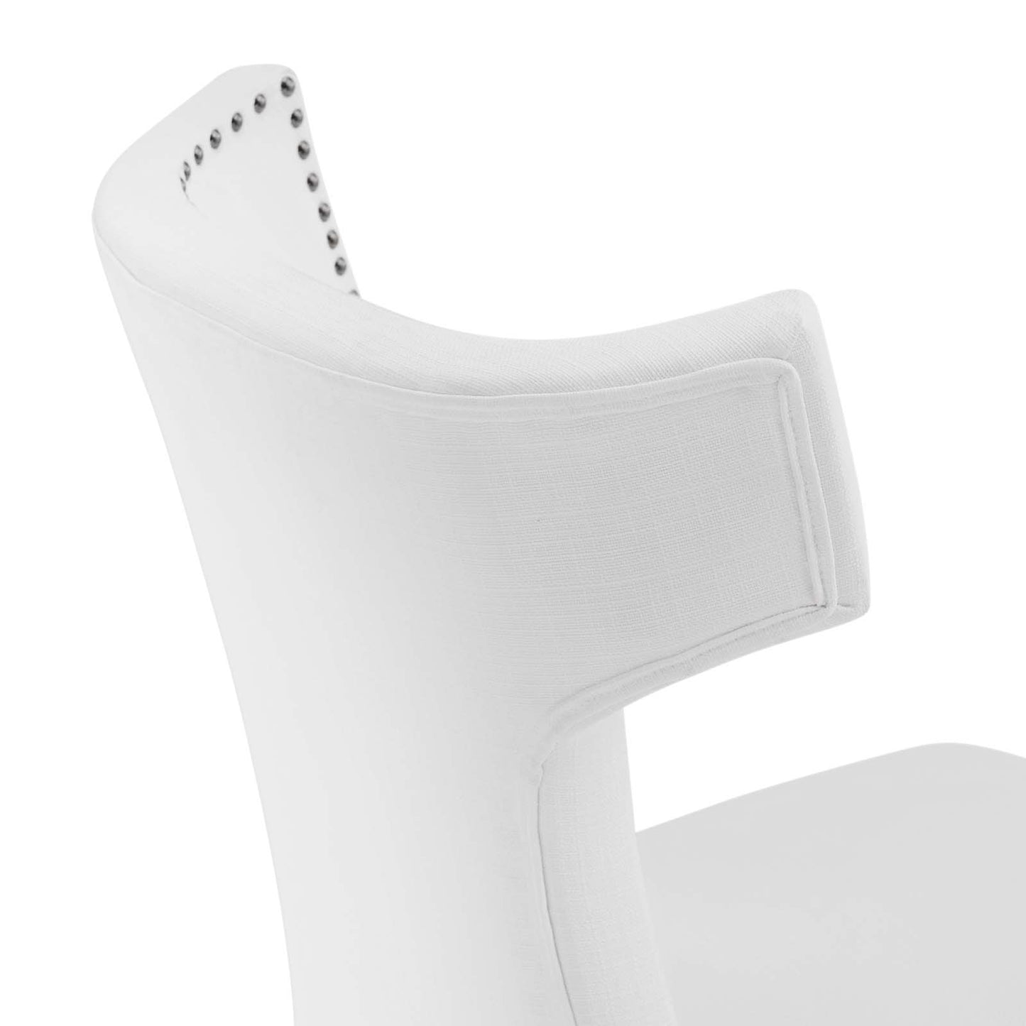 Curve Fabric Dining Chair White EEI-2221-WHI