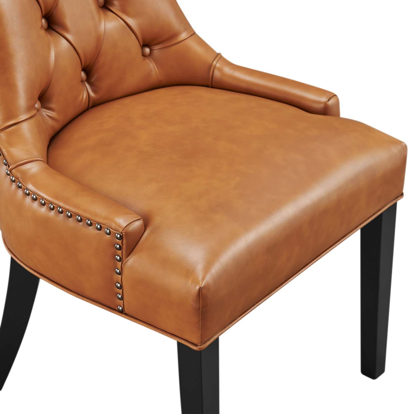 Regent Tufted Vegan Leather Dining Chair Set of 2