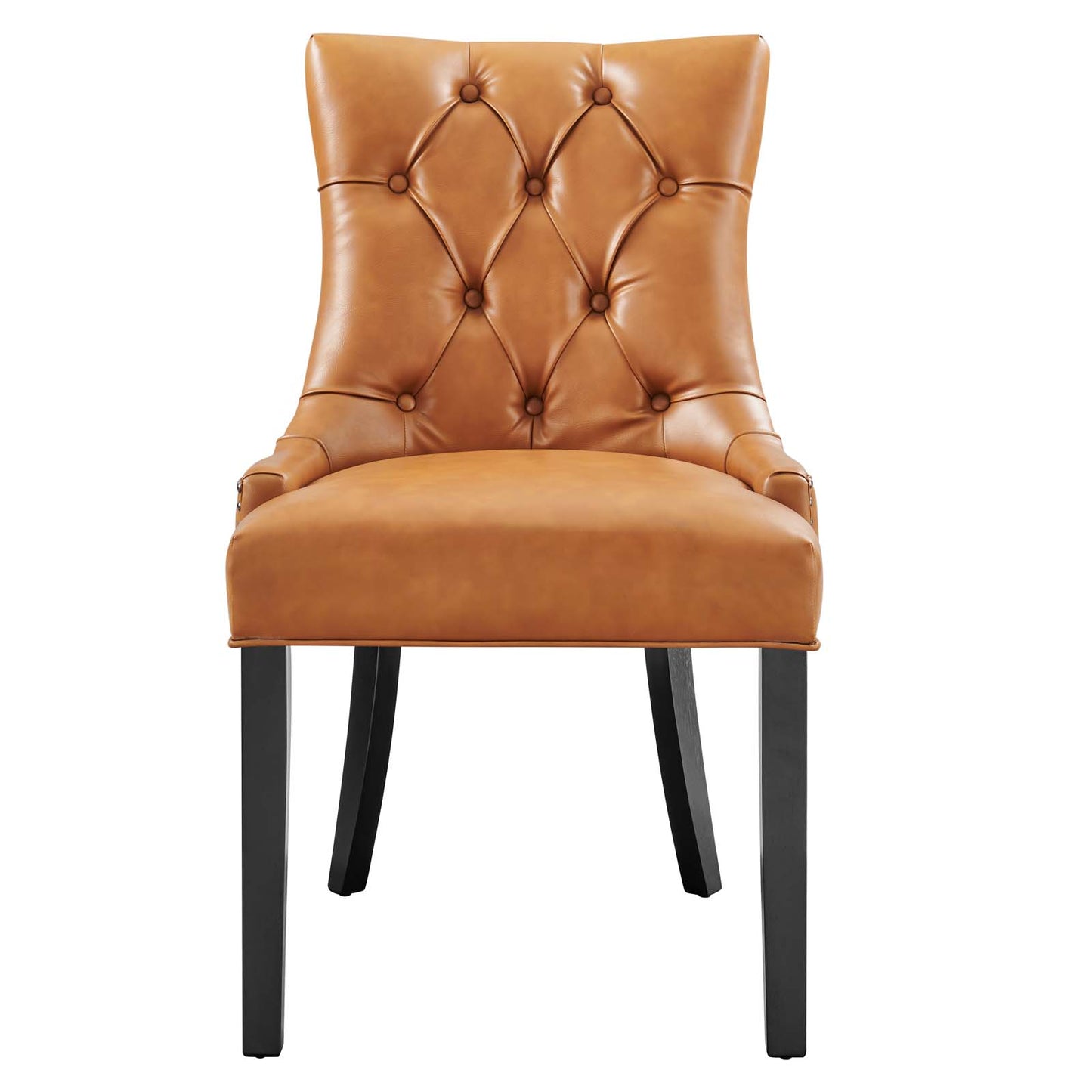 Regent Tufted Vegan Leather Dining Chair Set of 2