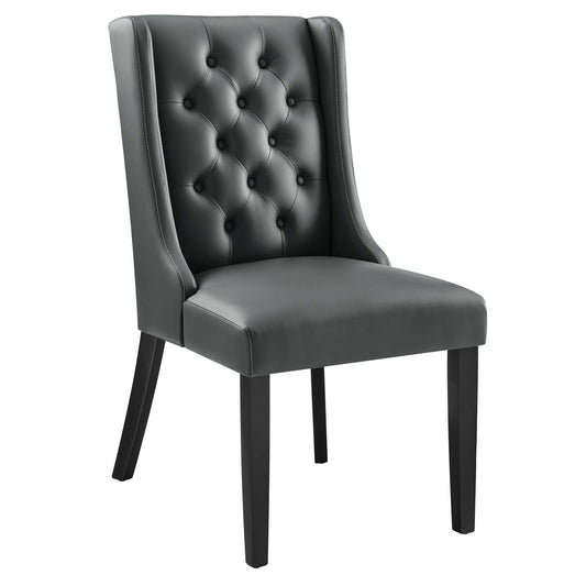 Baronet Button Tufted Vegan Leather Dining Chair EEI-2234