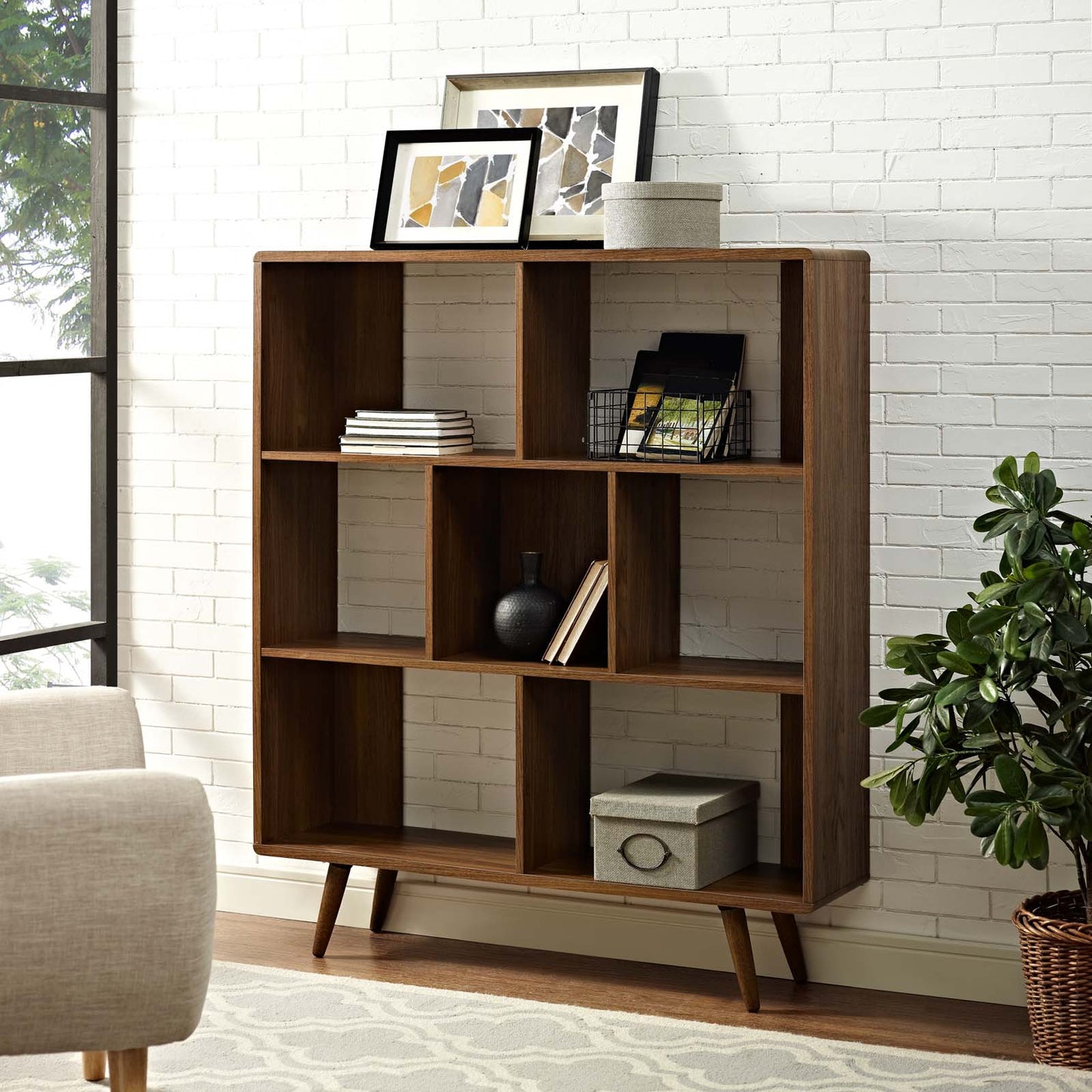 Transmit Bookcase Walnut EEI-2529-WAL